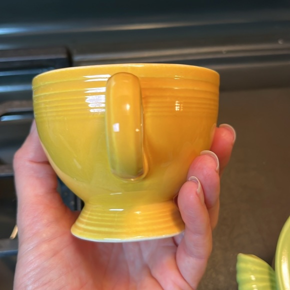 Excellent condition vintage Fiesta 3 piece sugar and cream dish - Picture 3 of 16